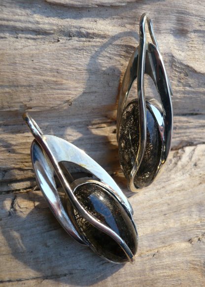Boucles d'oreille en Argent 925 ovale et Tourmaline